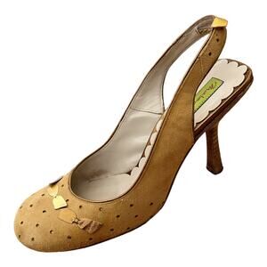 MATERIA PRIMA by GOFFREDO FANTINI Pumps Round Toe Slingback Suede EU 37.5 | US 7